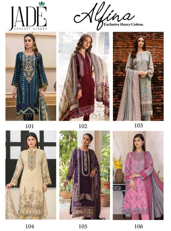 JADE AFLINA Lawn Cotton Designer Exclusive Dress Material